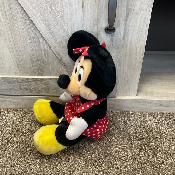 Vintage Disneyland Walt Disney World Minnie Mouse Plush Polka Dot Dress Toy - Picture 3 of 8